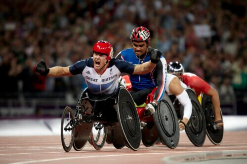 David Weir winning gold at London 2012 Paralympic Games