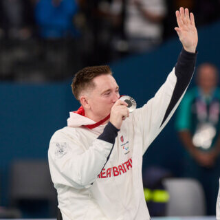 8th September 2024, Paris, France. Great Britain (Silver) vs USA (Gold) in the final of the Men’s Wheelchair Basketball Final at the Bercy Arena. Day 10 of the Paris 2024 Paralympic Games. Credit Roger Bool