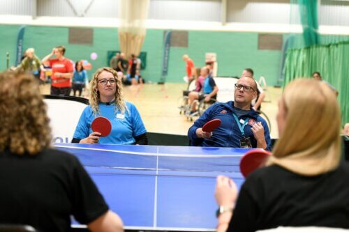 Seated table tennis